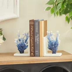Kirkland's Home Metal Coral Bookends, Set Of 2- Decorative Accents