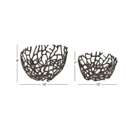 Kirkland's Home Metal Coral Frame Bowls, Set Of 2- Decorative Bowls & Jars