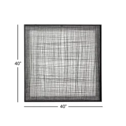Kirkland's Home Metal Crosshatch Mesh Framed Wall Sculpture- Wall Plaques