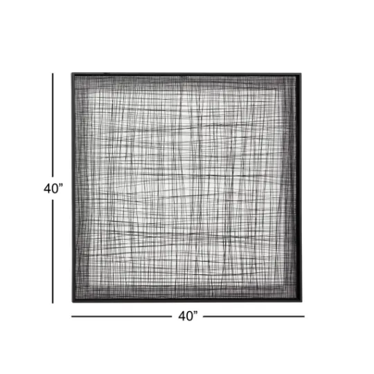Kirkland's Home Metal Crosshatch Mesh Framed Wall Sculpture- Wall Plaques