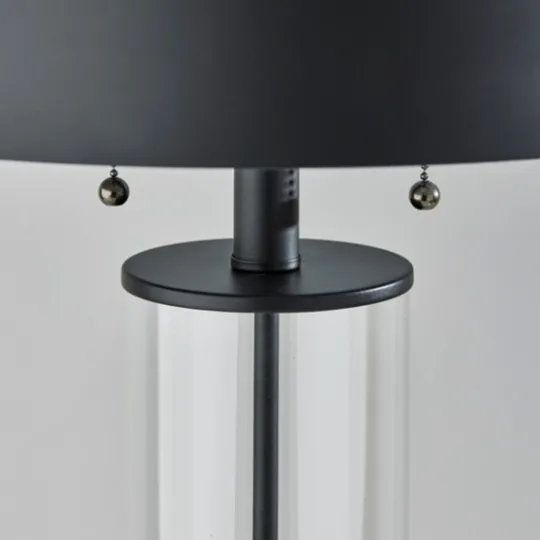 Kirkland's Home Metal Dome And Clear Glass Table Lamp- Table Lamps