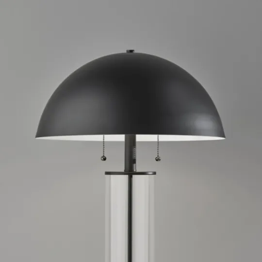 Kirkland's Home Metal Dome And Clear Glass Table Lamp- Table Lamps