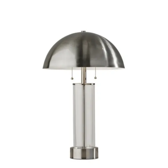 Kirkland's Home Metal Dome And Clear Glass Table Lamp- Table Lamps