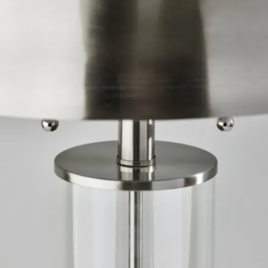 Kirkland's Home Metal Dome And Clear Glass Table Lamp- Table Lamps