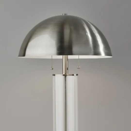 Kirkland's Home Metal Dome And Clear Glass Table Lamp- Table Lamps