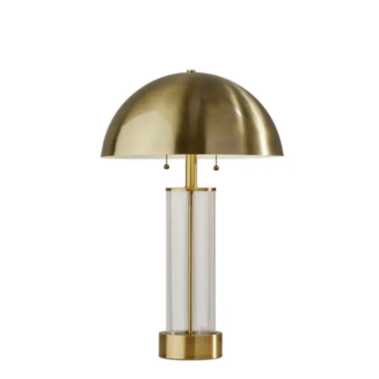 Kirkland's Home Metal Dome And Clear Glass Table Lamp- Table Lamps