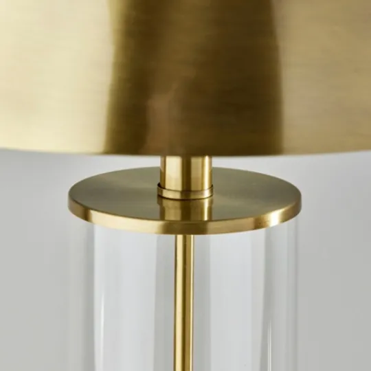 Kirkland's Home Metal Dome And Clear Glass Table Lamp- Table Lamps