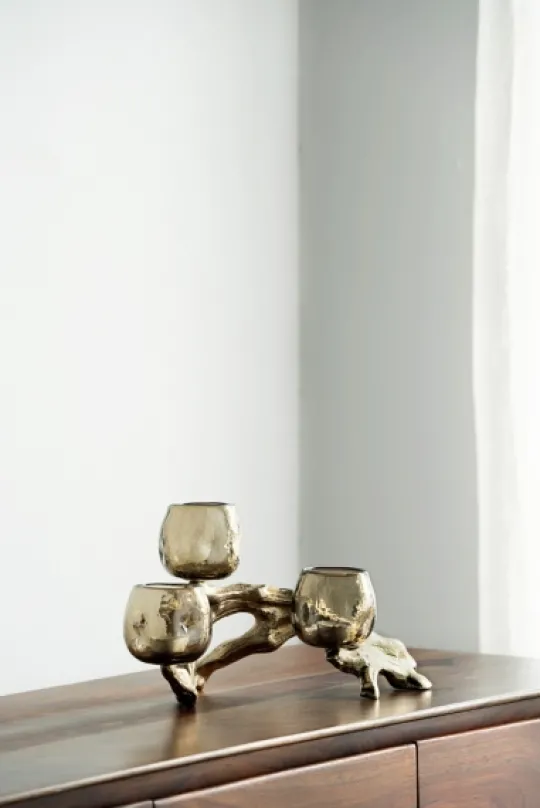 Kirkland's Home Metal Driftwood Votive Candle Holder- Candle Holders