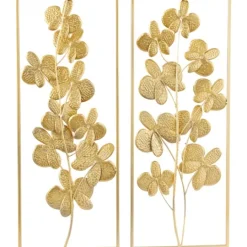 Kirkland's Home Metal Floral Wall Plaques, Set Of 2- Wall Plaques
