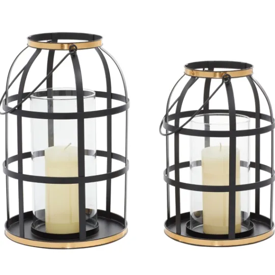 Kirkland's Home Metal Frame Lanterns, Set Of 2- Lanterns