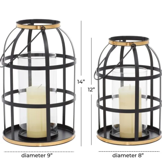 Kirkland's Home Metal Frame Lanterns, Set Of 2- Lanterns