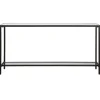 Kirkland's Home Metal Glass Top Console Table- Console Tables