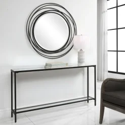 Kirkland's Home Metal Glass Top Console Table- Console Tables