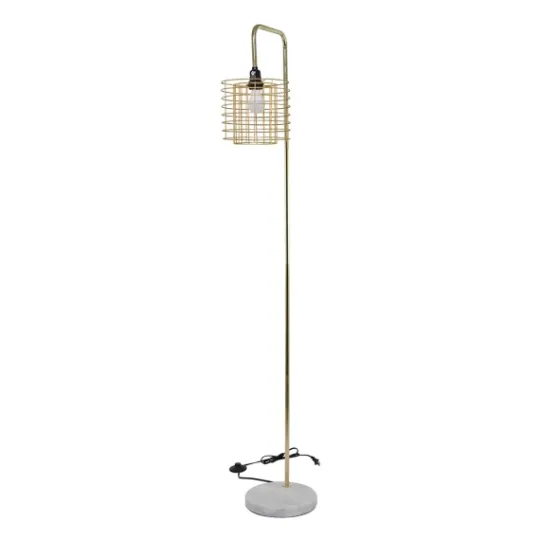Kirkland's Home Metal Grid Shade Floor Lamp- Floor Lamps