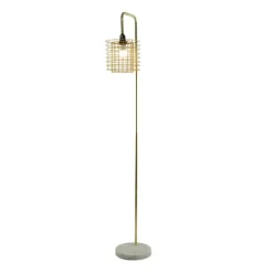 Kirkland's Home Metal Grid Shade Floor Lamp- Floor Lamps