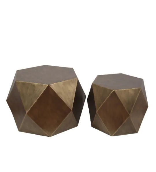 Kirkland's Home Metal Hexagon 2-Pc. Coffee Table Set- Coffee Tables
