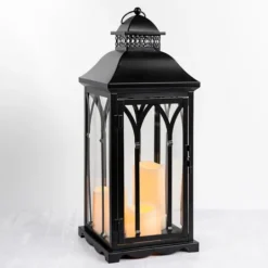Kirkland's Home Metal Lantern With Led Pillar Candles- Lanterns
