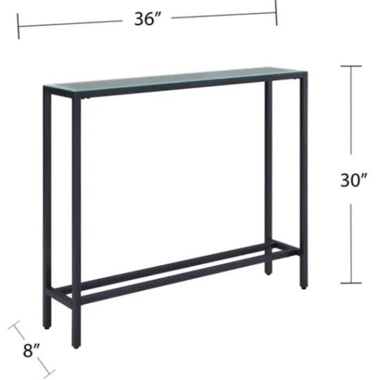 Kirkland's Home Metal Mirrored Top Slim Console Table- Console Tables
