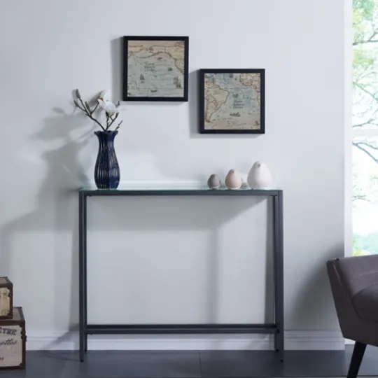 Kirkland's Home Metal Mirrored Top Slim Console Table- Console Tables