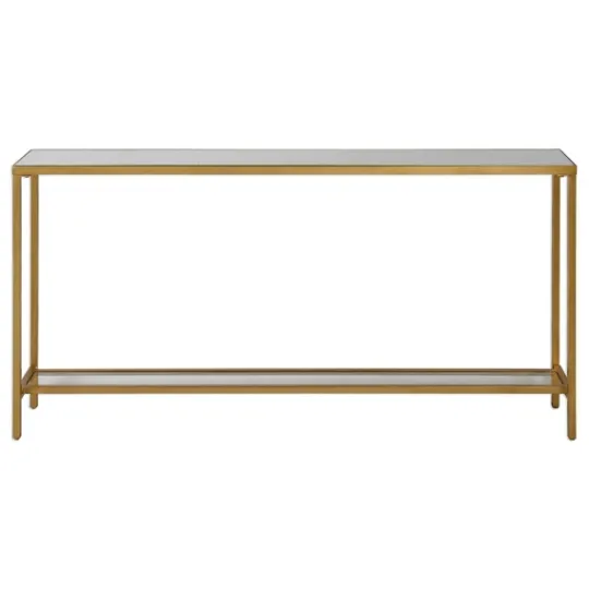 Kirkland's Home Metal Mirrored Top Slim Console Table- Console Tables