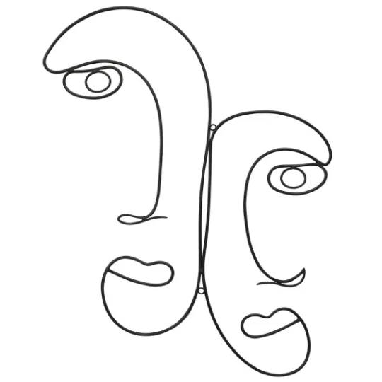 Kirkland's Home Metal Modern Outline Faces Wall Plaque- Wall Plaques