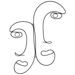 Kirkland's Home Metal Modern Outline Faces Wall Plaque- Wall Plaques