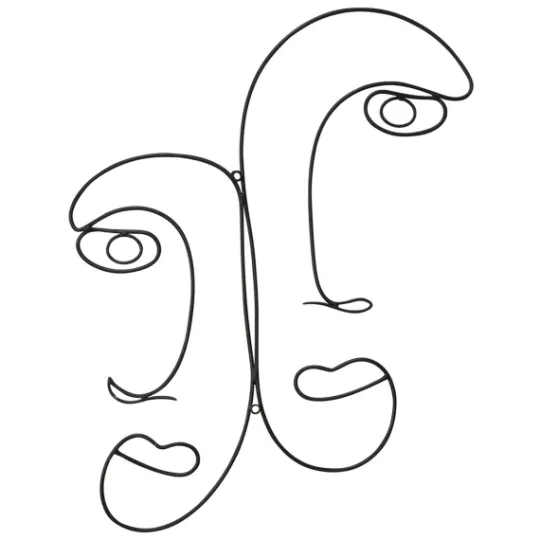 Kirkland's Home Metal Modern Outline Faces Wall Plaque- Wall Plaques