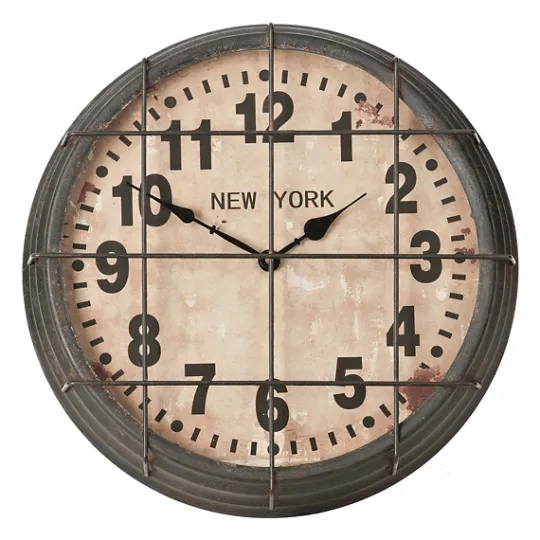Kirkland's Home Metal New York Subway Wall Clock- Clocks