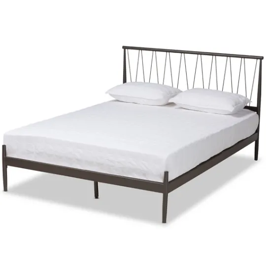 Kirkland's Home Metal Open Headboard Full Platform Bed- Beds & Headboards