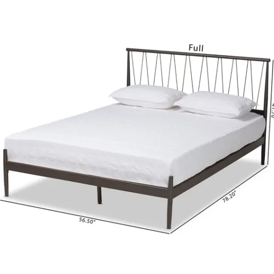 Kirkland's Home Metal Open Headboard Full Platform Bed- Beds & Headboards