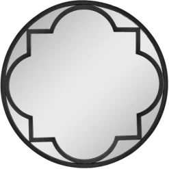 Kirkland's Home Metal Quatrefoil Round Frame Wall Mirror- Decorative Mirrors