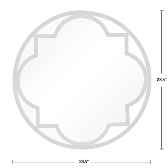 Kirkland's Home Metal Quatrefoil Round Frame Wall Mirror- Decorative Mirrors