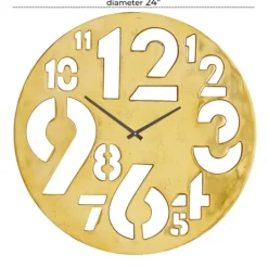 Kirkland's Home Metal Round Frame Cutout Numerals Clock- Clocks