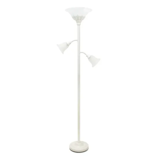 Kirkland's Home Metal 3-Scallop Glass Floor Lamp- Floor Lamps