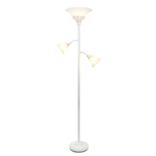 Kirkland's Home Metal 3-Scallop Glass Floor Lamp- Floor Lamps