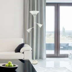 Kirkland's Home Metal 3-Scallop Glass Floor Lamp- Floor Lamps