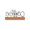 Kirkland's Home Metal Script Coffee Wood Block- Statues & Figurines
