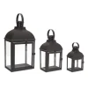 Kirkland's Home Metal Slope Top Lanterns, Set Of 3- Lanterns