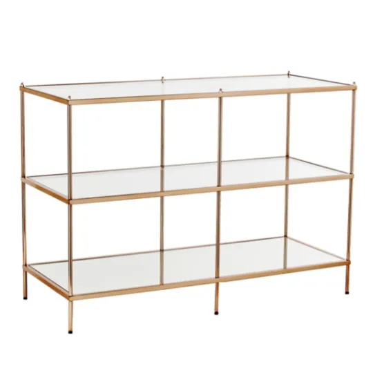 Kirkland's Home Metal 3-Tier Mirrored Console Table- Console Tables