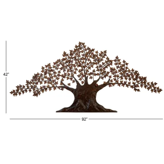 Kirkland's Home Metal Trunk With Leaves Wall Plaque- Wall Plaques