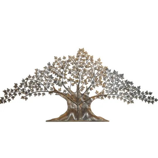 Kirkland's Home Metal Trunk With Leaves Wall Plaque- Wall Plaques