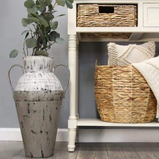 Kirkland's Home Metal Two-Tone Distressed Vase- Vases