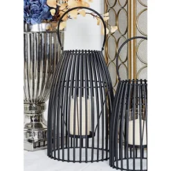 Kirkland's Home Metal Vertical Caged Lantern, 16 In.- Lanterns