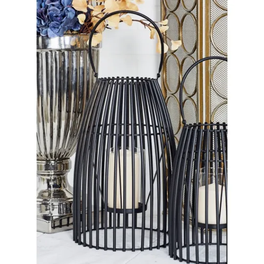 Kirkland's Home Metal Vertical Caged Lantern, 16 In.- Lanterns
