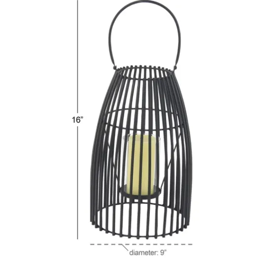Kirkland's Home Metal Vertical Caged Lantern, 16 In.- Lanterns