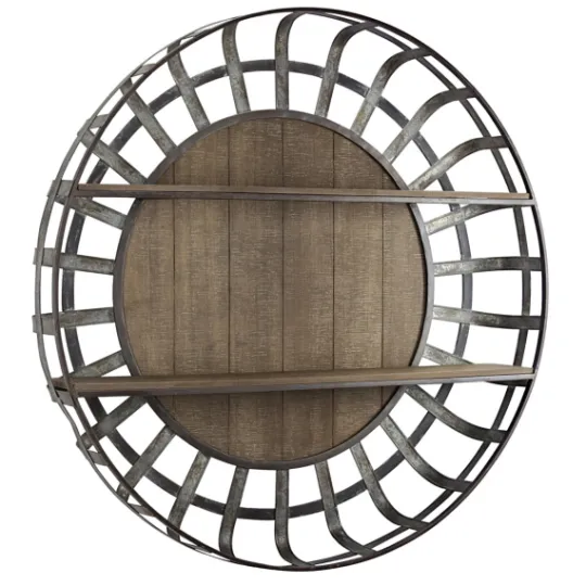 Kirkland's Home Metal Wall Shelf With Wood Back- Shelves