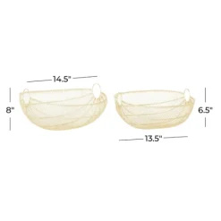 Kirkland's Home Metal Wire Baskets, Set Of 2- Decorative Bowls & Jars