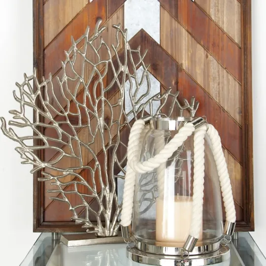 Kirkland's Home Metallic Coastal Branch Statue- Statues & Figurines