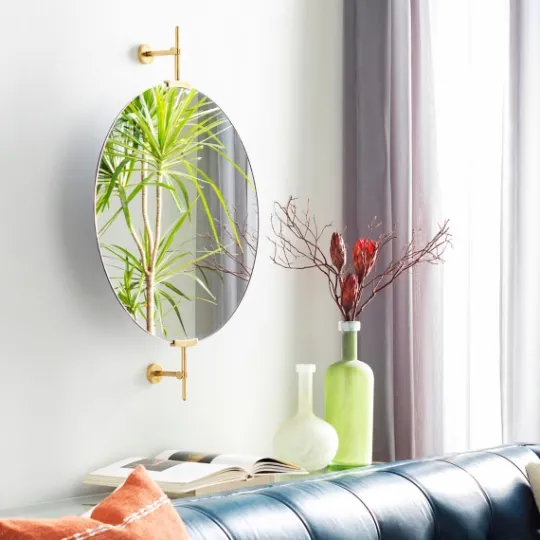 Kirkland's Home Metallic Gold Round Metal Frame Mirror- Decorative Mirrors