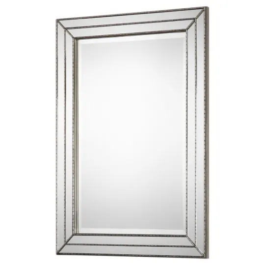 Kirkland's Home Metallic Grooved Texture Wall Mirror- Decorative Mirrors